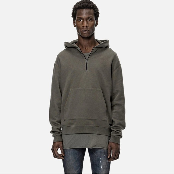 John Elliott Other - John Elliott Mercer quarter zip hoodie in washed green,Medium
